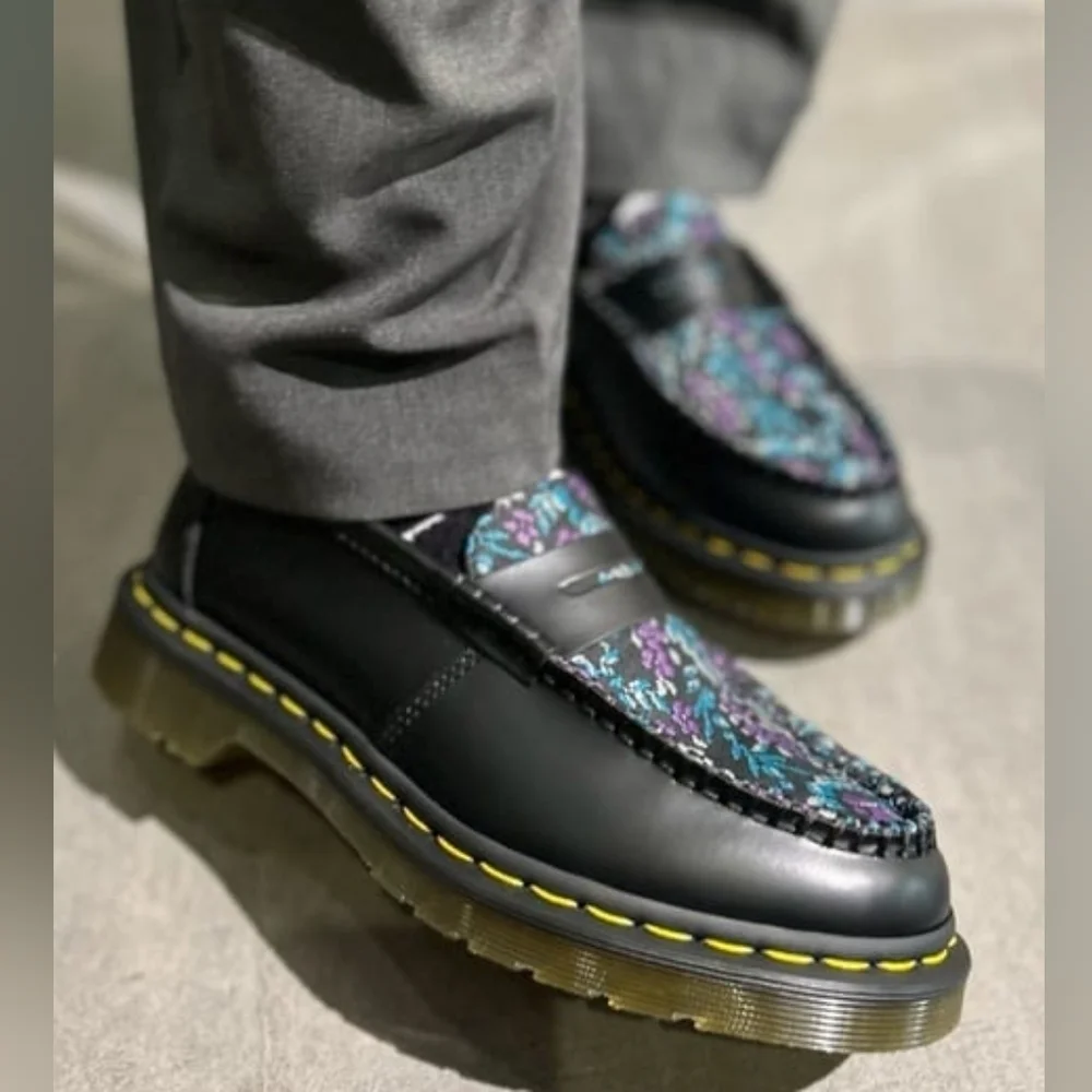 DR. MARTENS PENTON FLORAL JACQUARD LOAFERS - Picture 4 of 10
